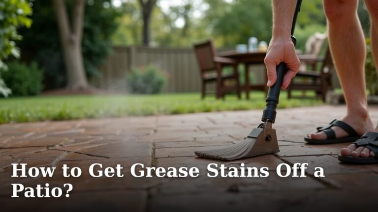 How to Get Grease Stains Off a Patio?